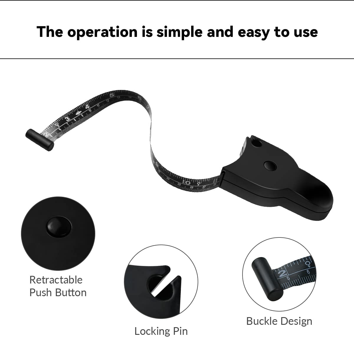 Tape Measure Body Retractable