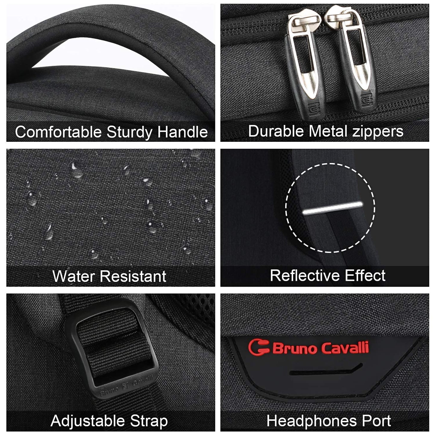 Laptop Backpack with USB Charging & Headphone Port