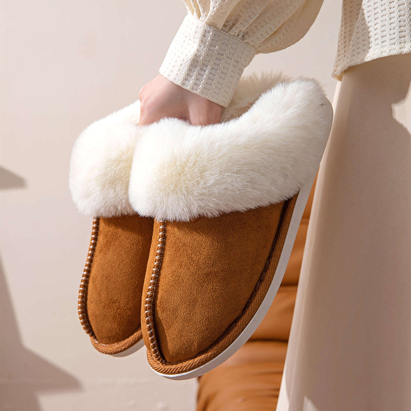 Warm Anti-Skid Flat Fur Slippers
