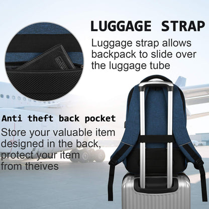 Laptop Backpack with USB Charging & Headphone Port