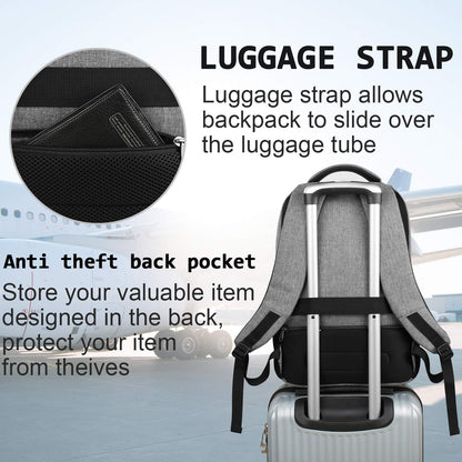 Laptop Backpack with USB Charging & Headphone Port