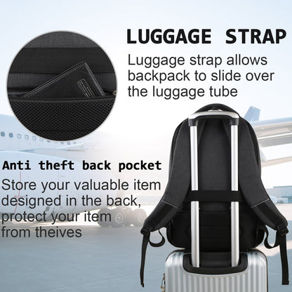 Laptop Backpack with USB Charging & Headphone Port