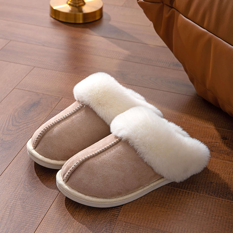 Warm Anti-Skid Flat Fur Slippers