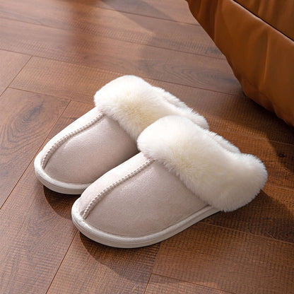 Warm Anti-Skid Flat Fur Slippers