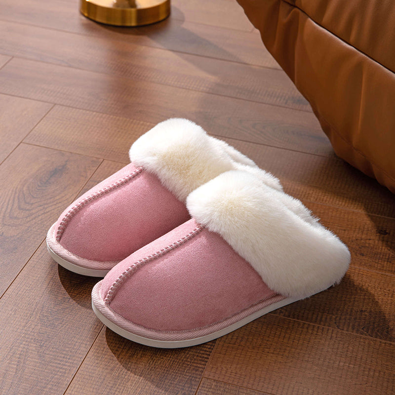 Warm Anti-Skid Flat Fur Slippers