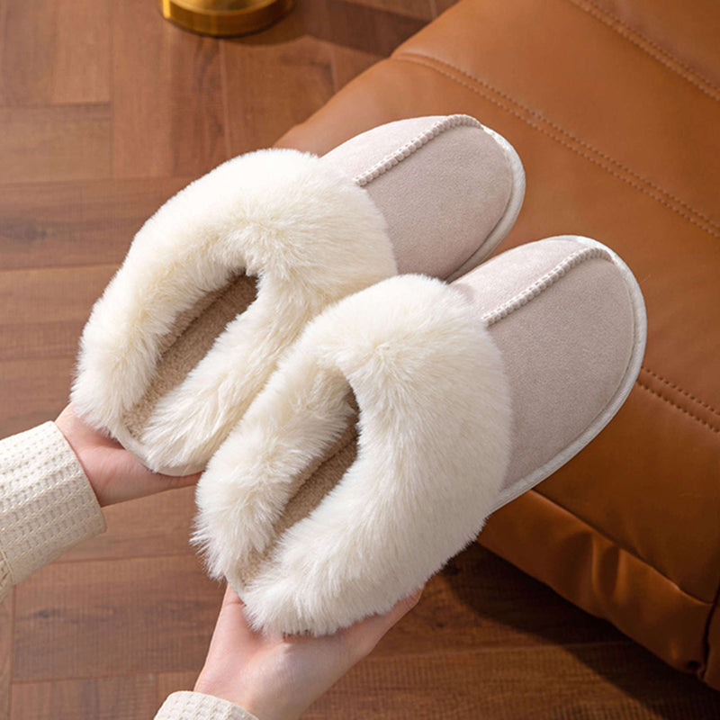Warm Anti-Skid Flat Fur Slippers