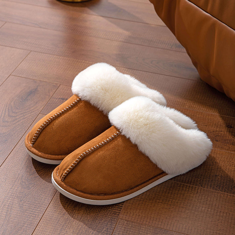 Warm Anti-Skid Flat Fur Slippers